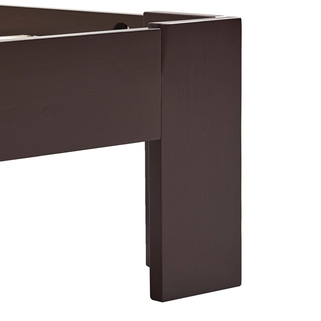 Cadre de lit sans matelas marron foncé 180x200 cm pin massif - XIOS