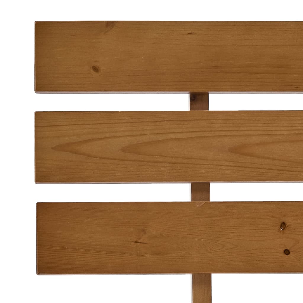 Cadre de lit sans matelas marron miel 180x200cm bois massif pin - XIOS