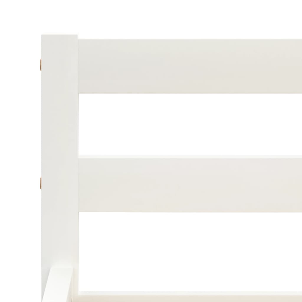 Cadre de lit sans matelas blanc bois massif de pin 180x200 cm - XIOS