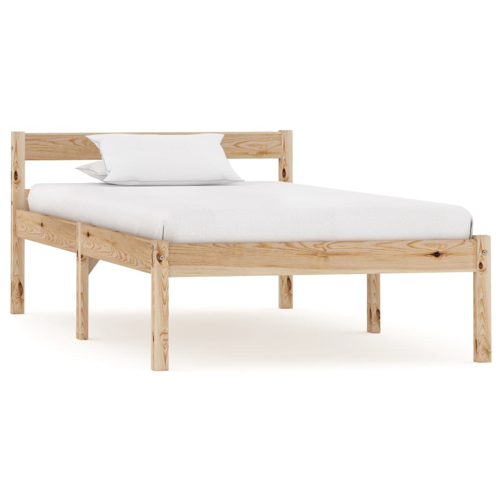 Cadre de lit sans matelas bois massif de pin 100x200 cm - XIOS