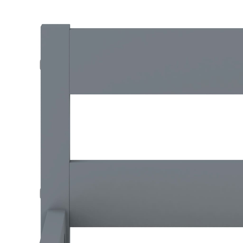 Cadre de lit sans matelas gris bois massif de pin 100x200 cm - XIOS
