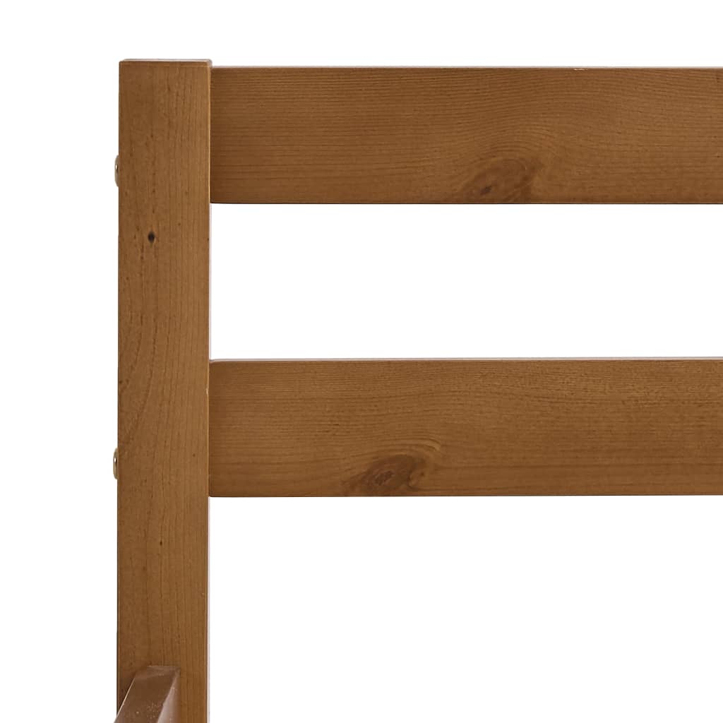 Cadre de lit sans matelas marron miel pin massif 160x200 cm - XIOS