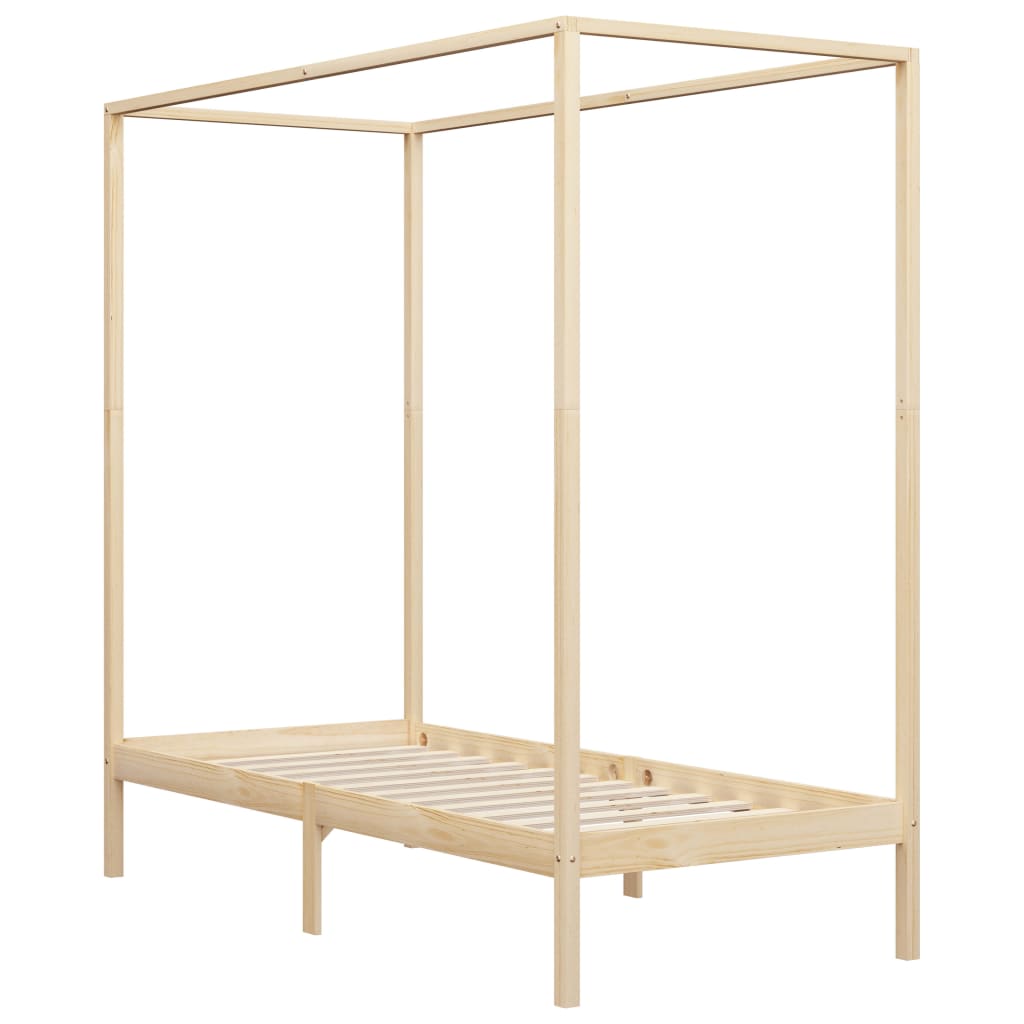 Cadre de lit à baldaquin sans matelas bois massif 100x200 cm - XIOS