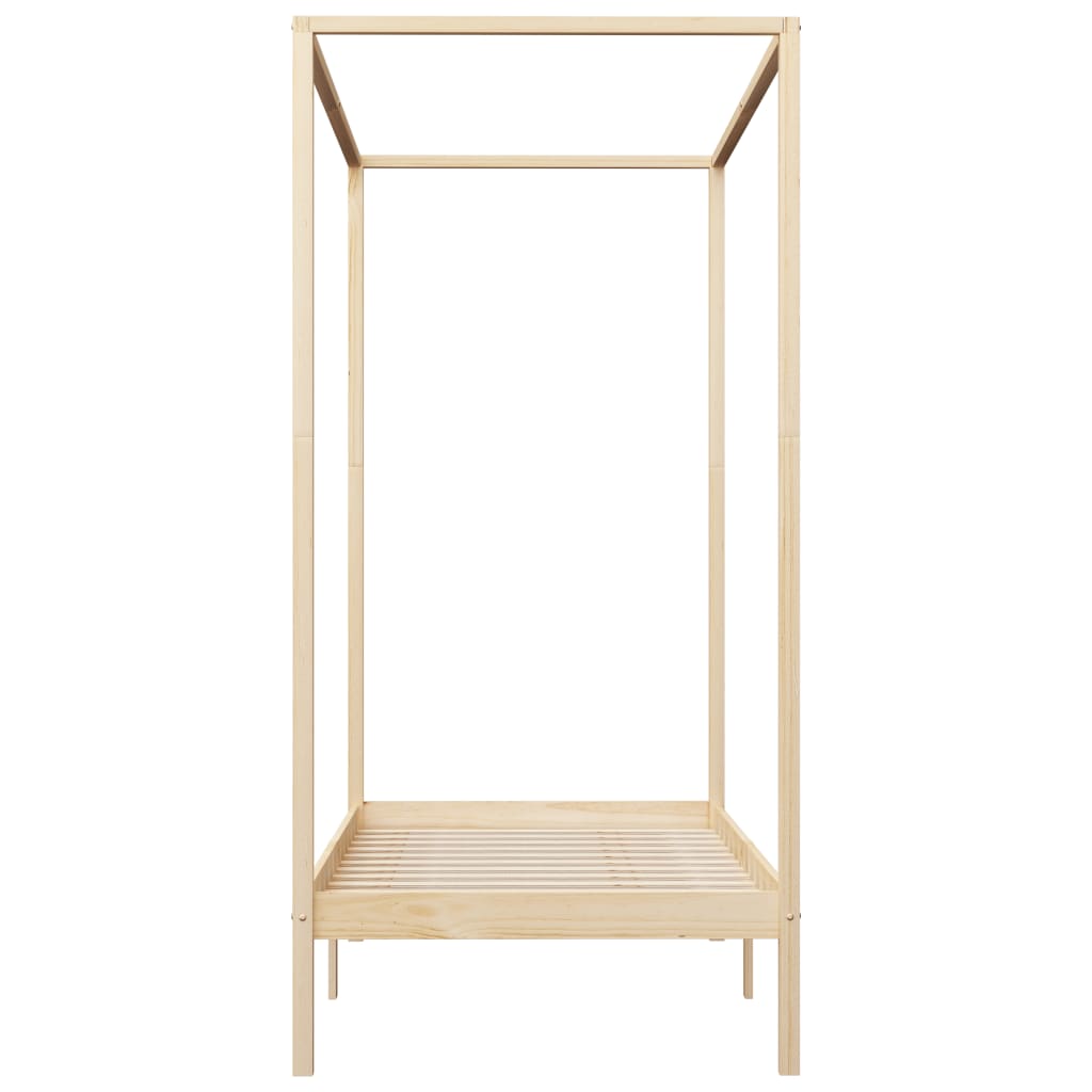 Cadre de lit à baldaquin sans matelas bois massif 100x200 cm - XIOS