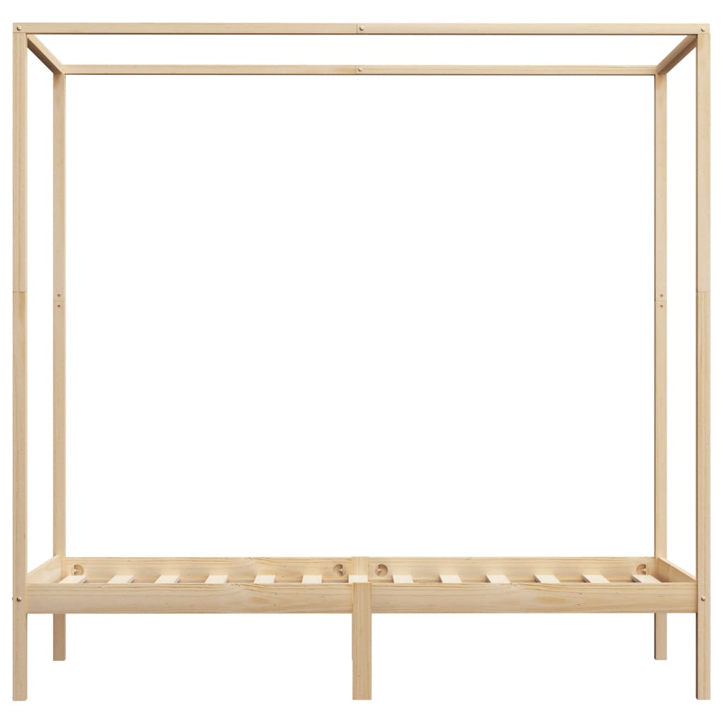 Cadre de lit à baldaquin sans matelas bois massif 100x200 cm - XIOS