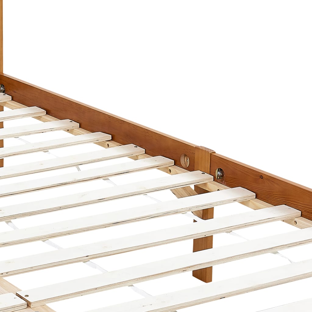 Cadre de lit à baldaquin sans matelas bois massif 100x200 cm - XIOS