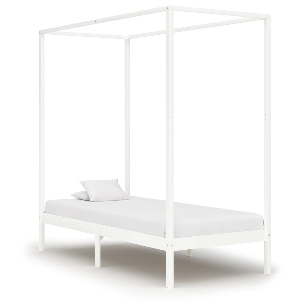 Cadre de lit à baldaquin sans matelas bois massif 100x200 cm - XIOS
