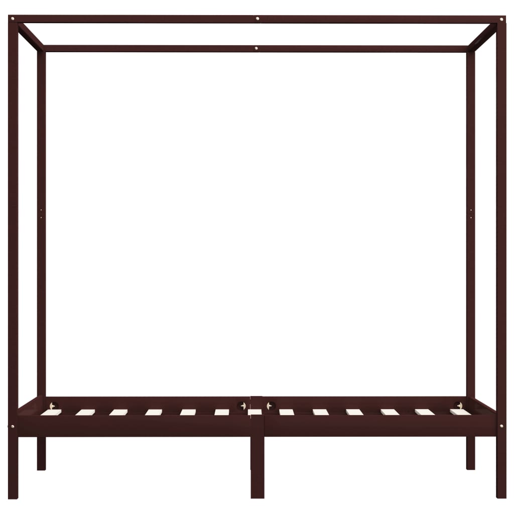 Cadre de lit à baldaquin sans matelas bois massif 90x200 cm - XIOS