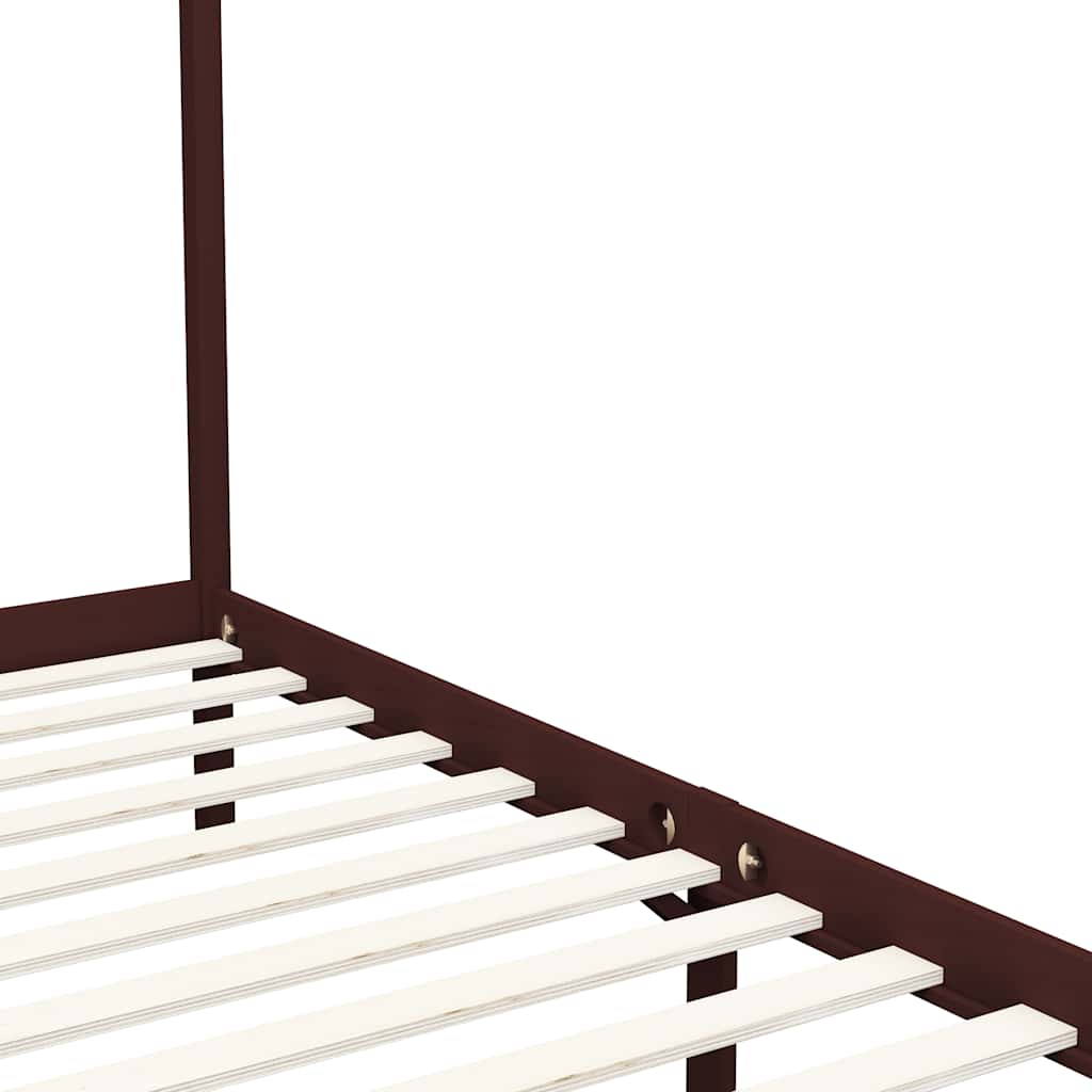 Cadre de lit à baldaquin sans matelas bois massif 90x200 cm - XIOS