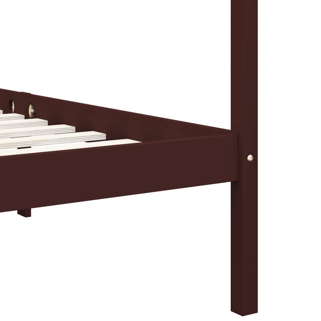 Cadre de lit à baldaquin sans matelas bois massif 90x200 cm - XIOS