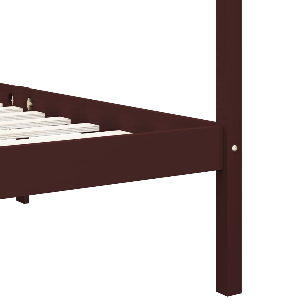 Cadre de lit à baldaquin sans matelas bois massif 100x200 cm - XIOS