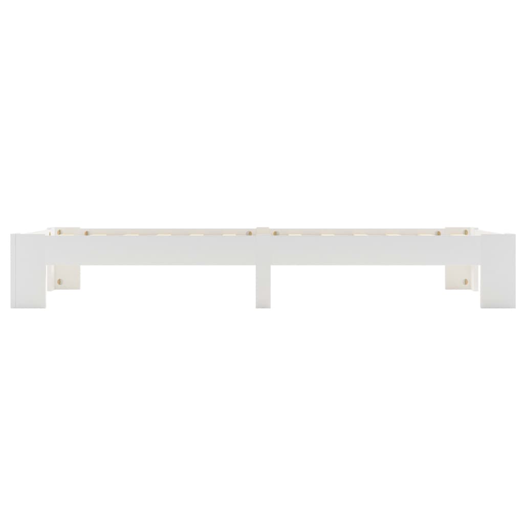 Cadre de lit sans matelas blanc bois de pin massif 90x200 cm - XIOS