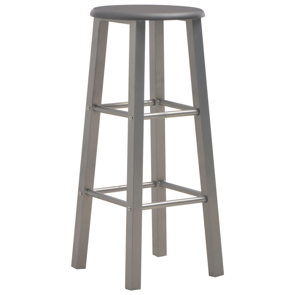 Tabourets de bar lot de 2 anthracite MDF - XIOS