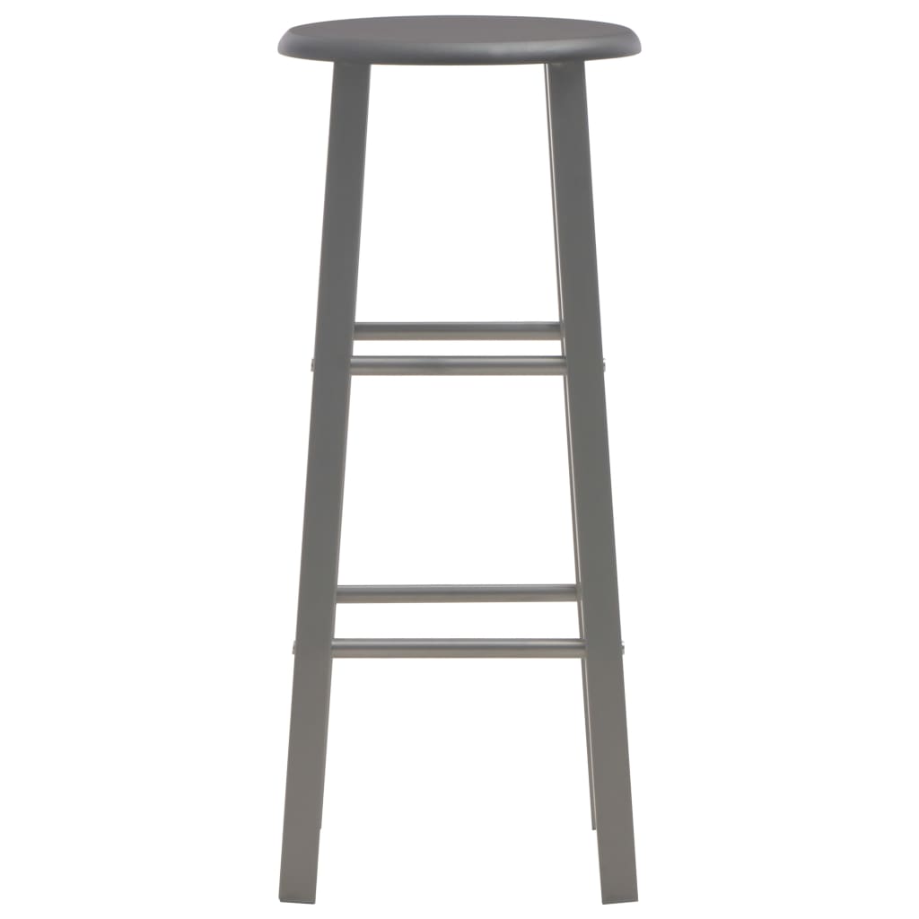 Tabourets de bar lot de 2 anthracite MDF - XIOS