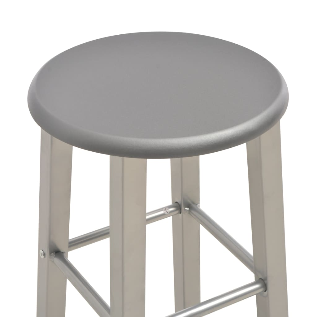 Tabourets de bar lot de 2 anthracite MDF - XIOS