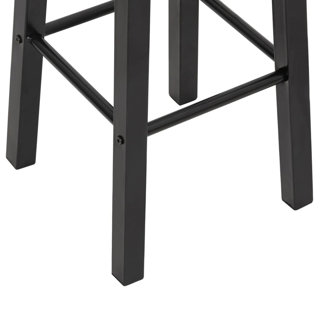 Tabourets de bar lot de 2 noir MDF - XIOS