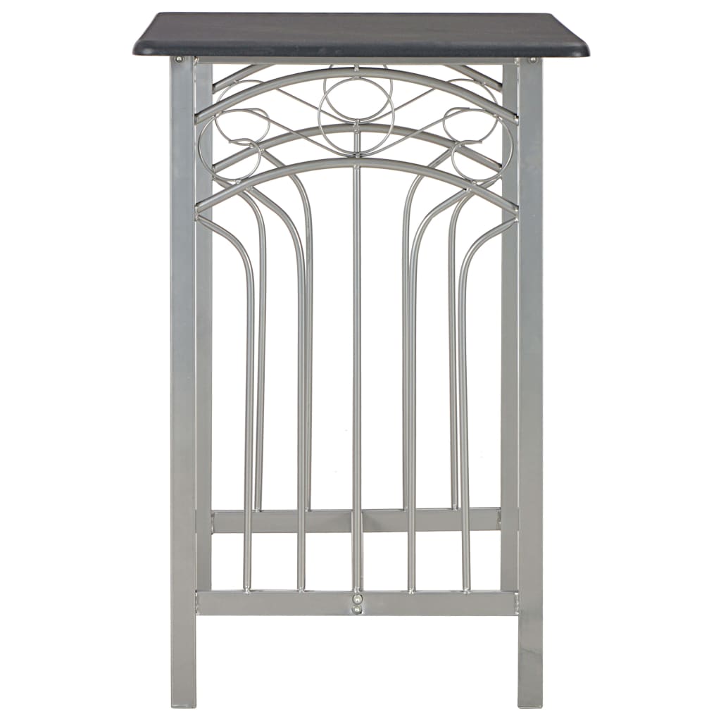 Ensemble de bar 3 pcs Bois et acier Noir - XIOS