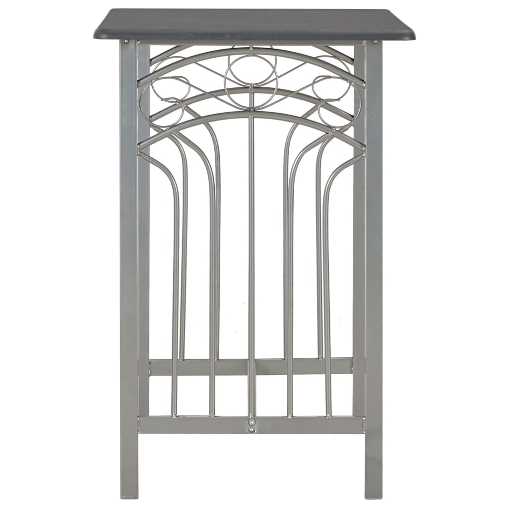 Ensemble de bar 3 pcs Bois et acier Anthracite - XIOS