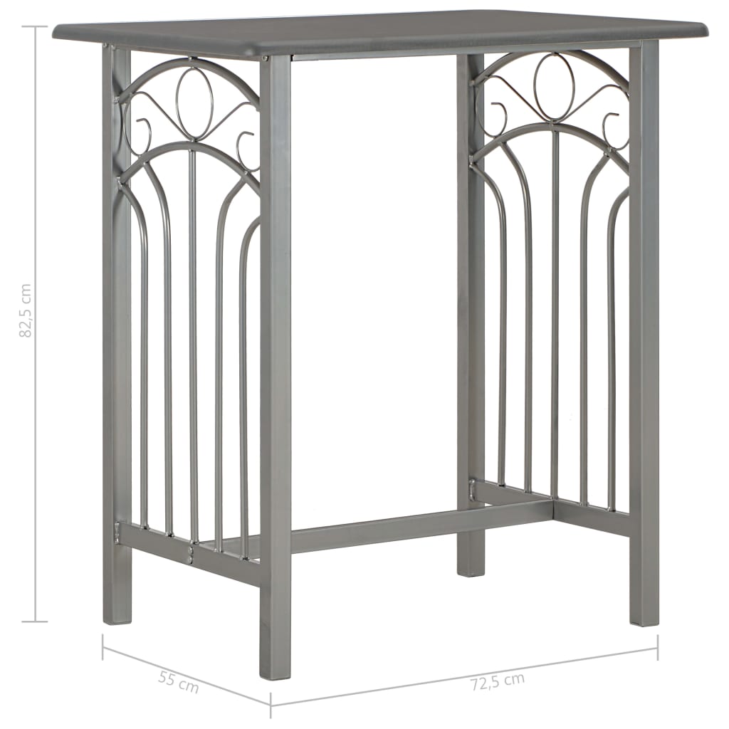 Ensemble de bar 3 pcs Bois et acier Anthracite - XIOS