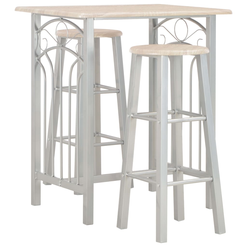 Ensemble de bar 3 pcs Bois et acier - XIOS