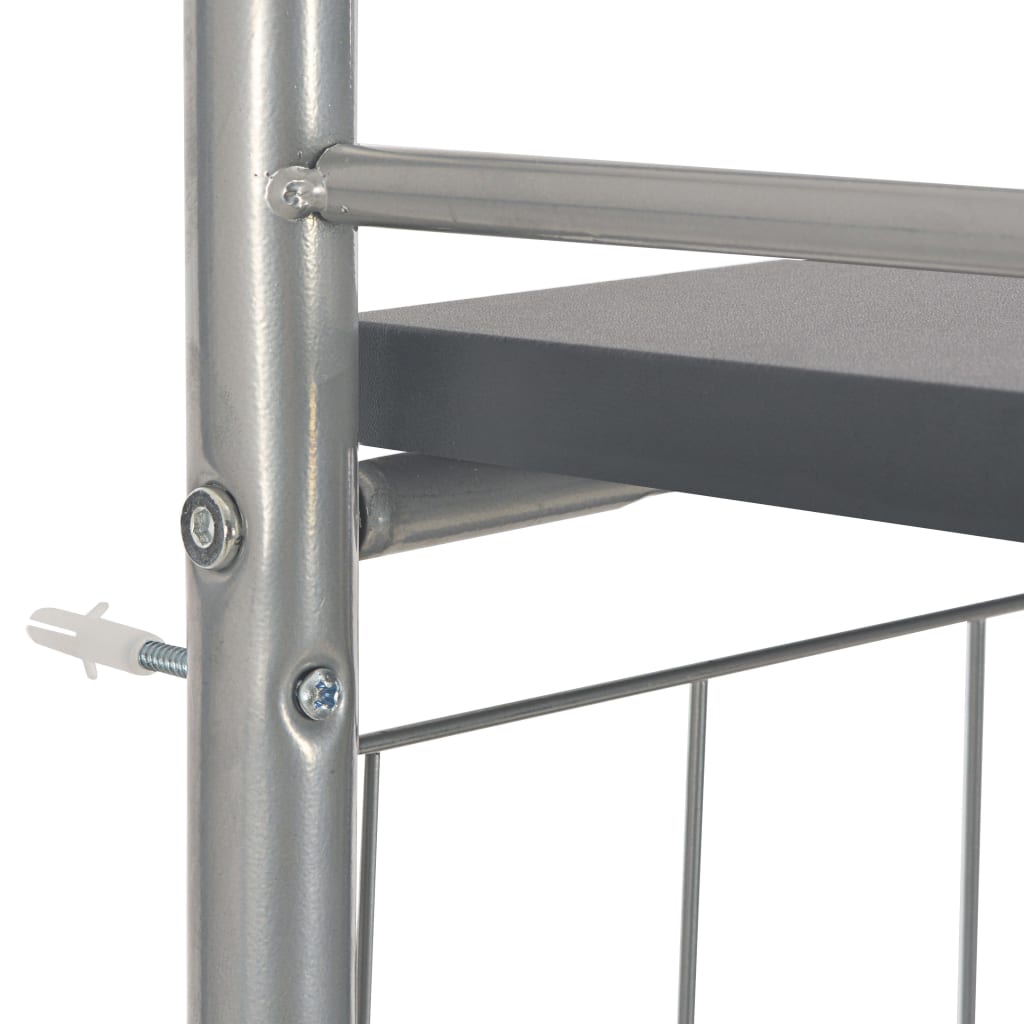 Ensemble à dîner pliant 3 pcs et étagère de rangement MDF acier - XIOS