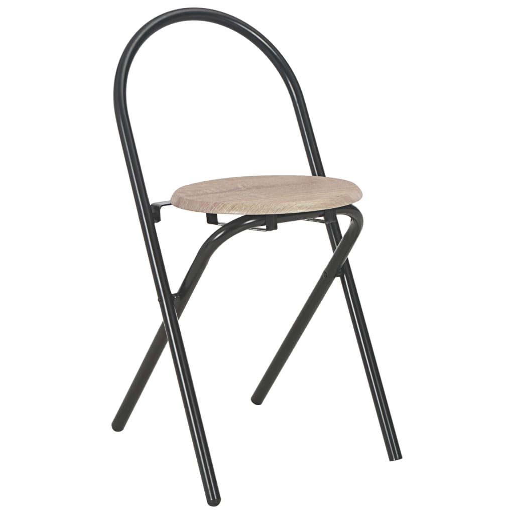 Ensemble à dîner pliant 3 pcs et étagère de rangement MDF acier - XIOS