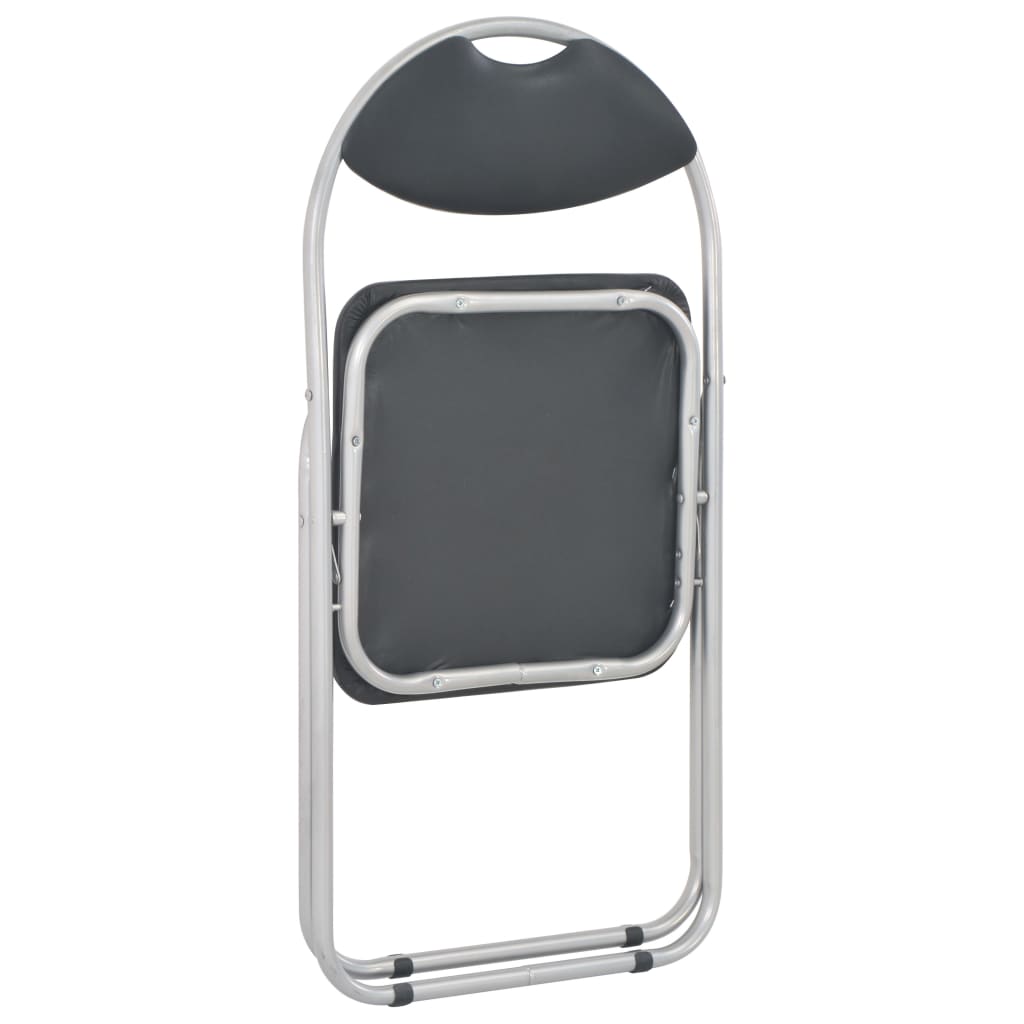 Chaises pliantes à manger lot de 2 noir similicuir - XIOS