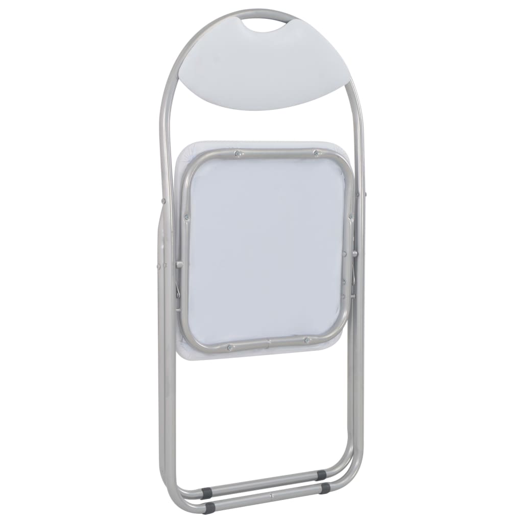 Chaises pliantes à manger lot de 2 blanc similicuir - XIOS