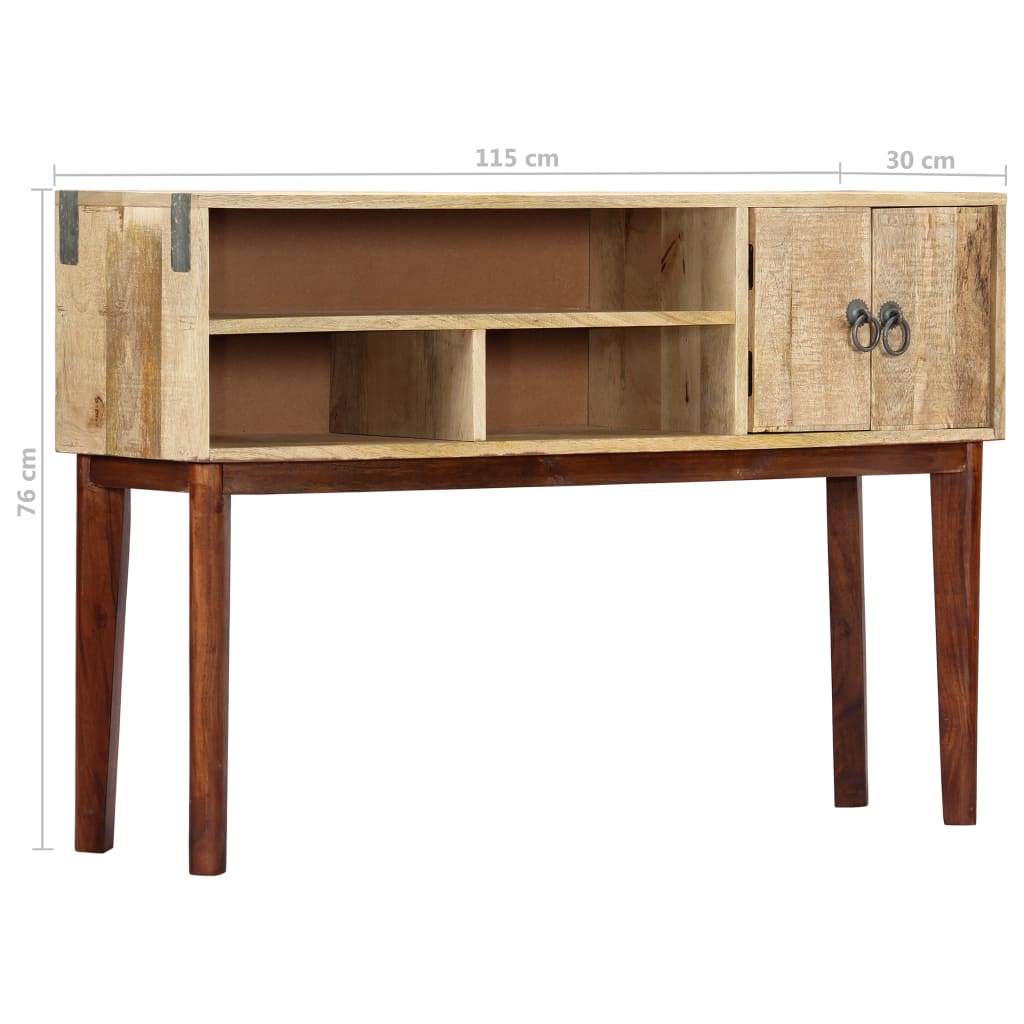 Table console 115x30x76 cm Bois de manguier massif brut - XIOS