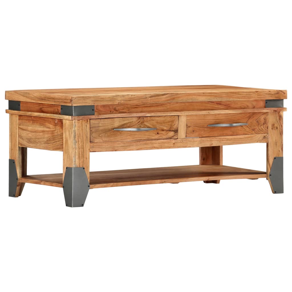 Table basse 110x52x45 cm Bois d'acacia solide - XIOS