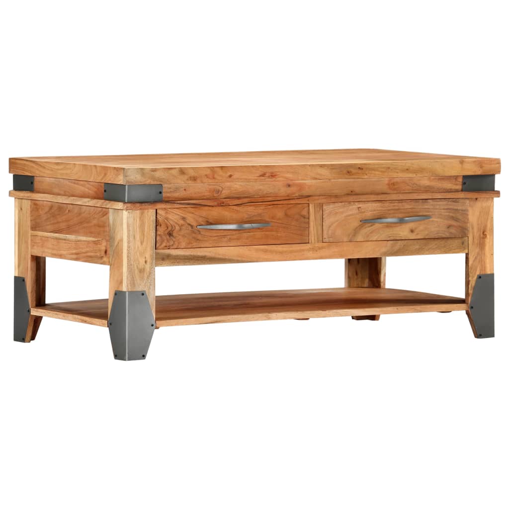 Table basse 110x52x45 cm Bois d'acacia solide - XIOS