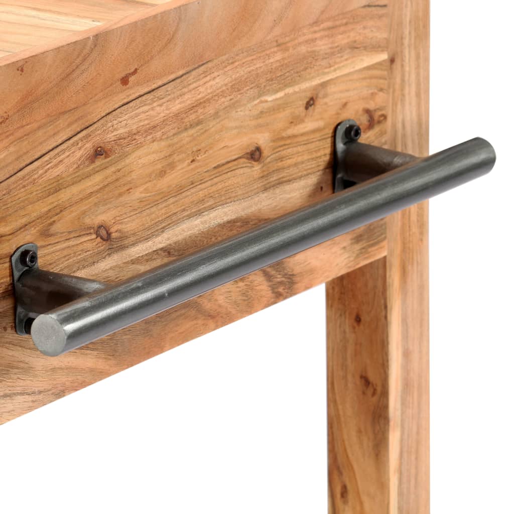 Chariot de cuisine 58x58x89 cm Bois d'acacia massif