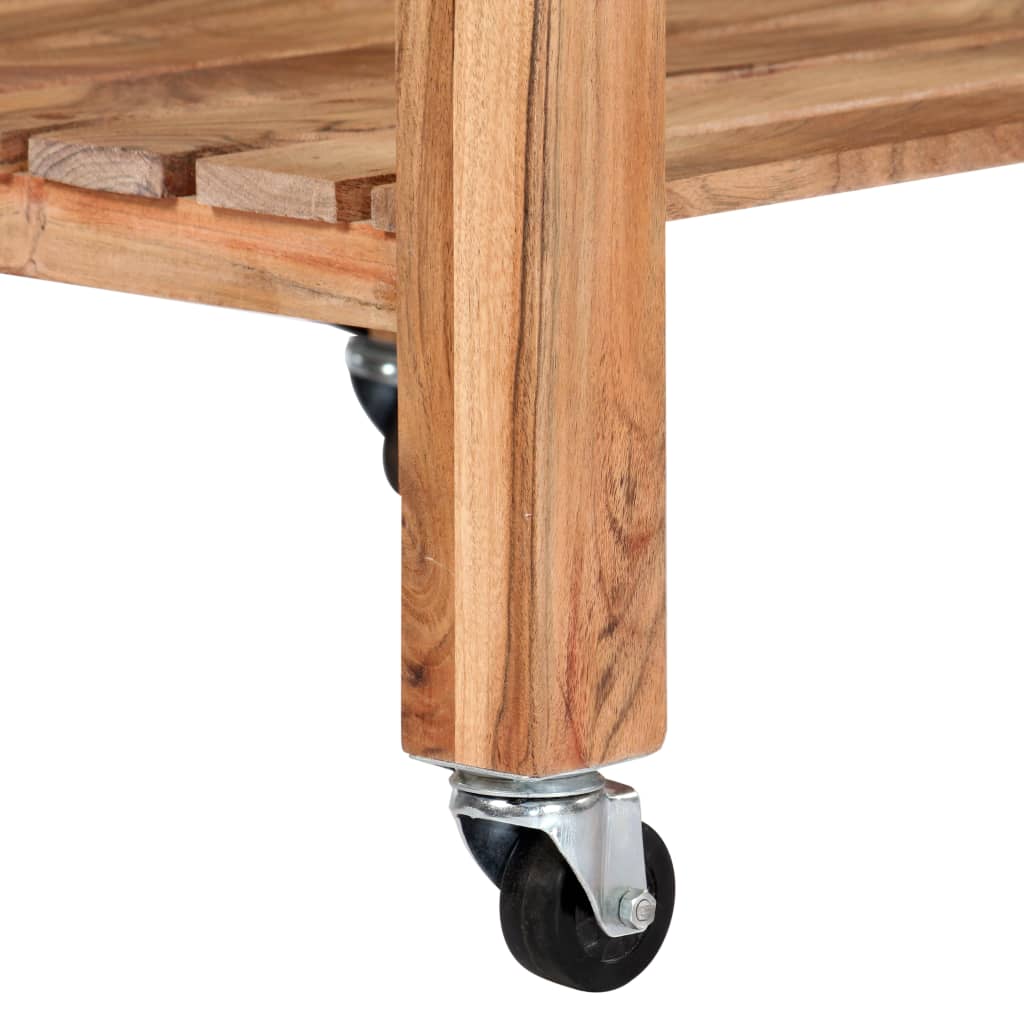 Chariot de cuisine 58x58x89 cm Bois d'acacia massif
