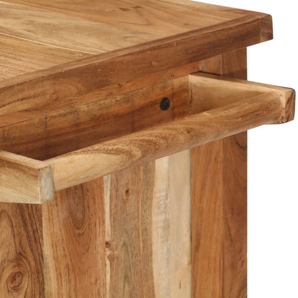 Chariot de cuisine 80x45x91 cm Bois d'acacia massif