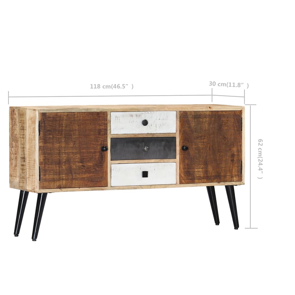Buffet 118x30x62 cm Bois de manguier massif - XIOS