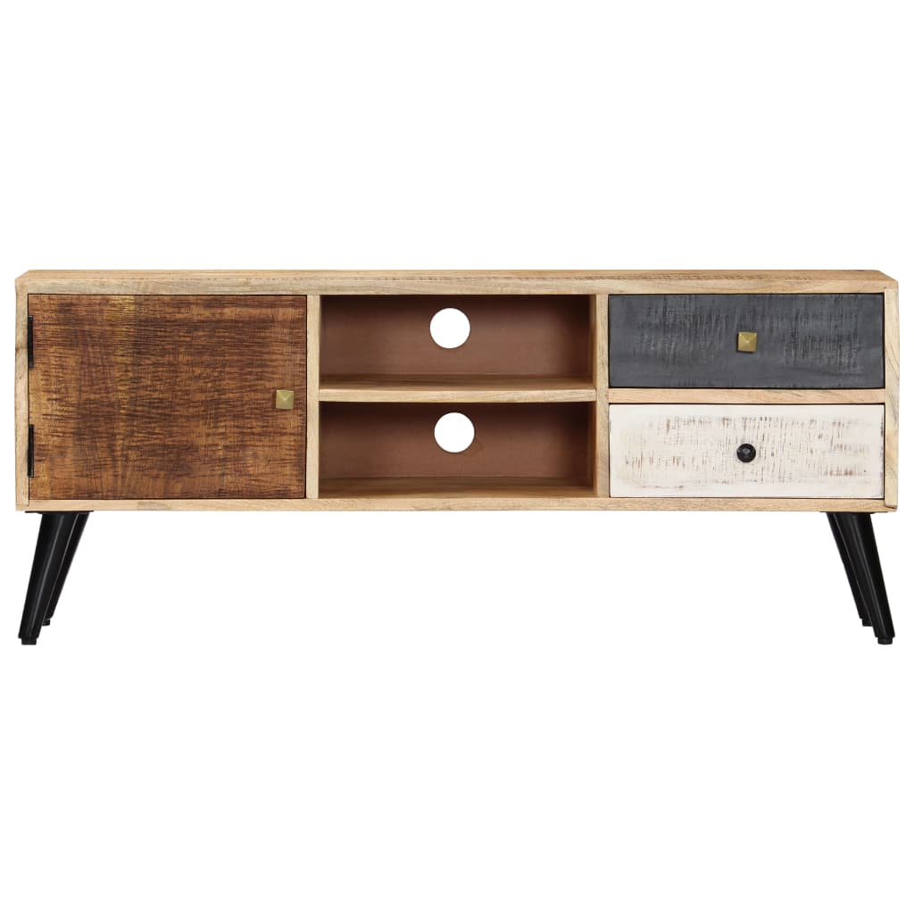 Meuble TV 115x30x47 cm Bois massif de manguier - XIOS