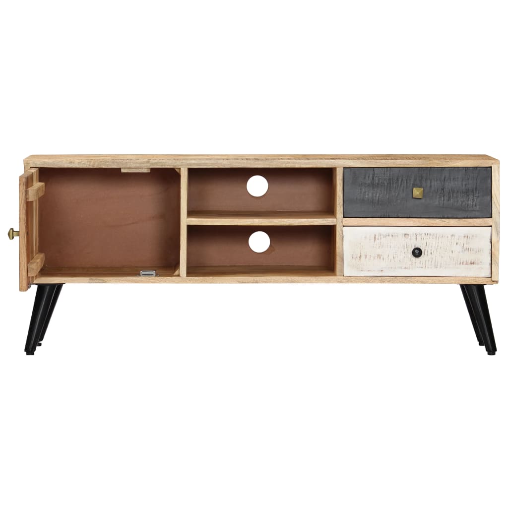 Meuble TV 115x30x47 cm Bois massif de manguier - XIOS