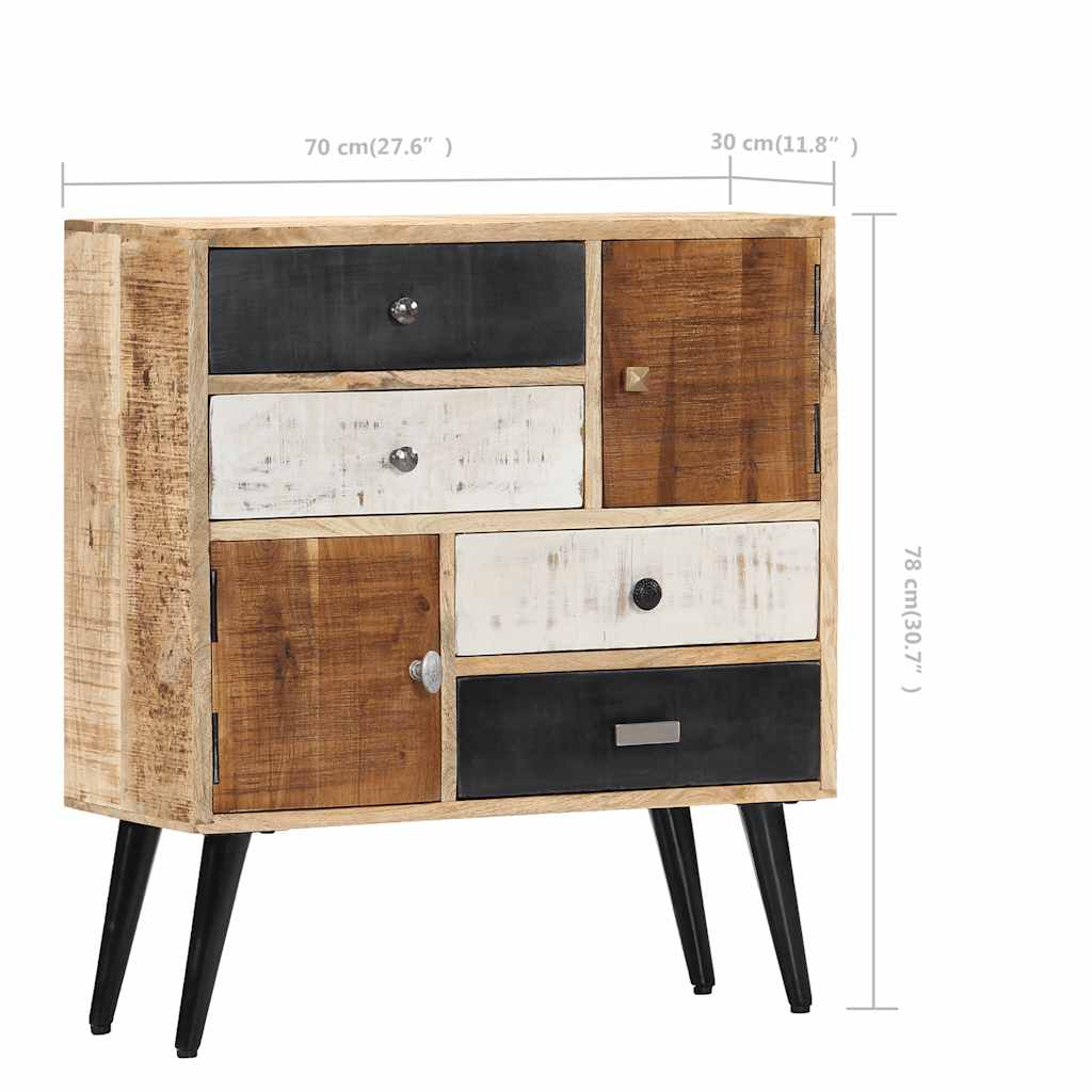 Buffet 70x30x78 cm Bois de manguier massif - XIOS