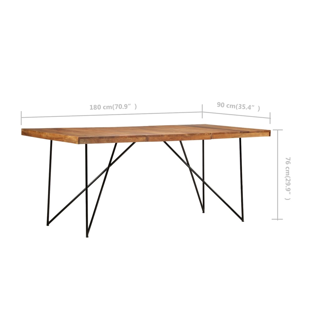 Table à manger 180x90x76 cm Bois d'acacia massif - XIOS