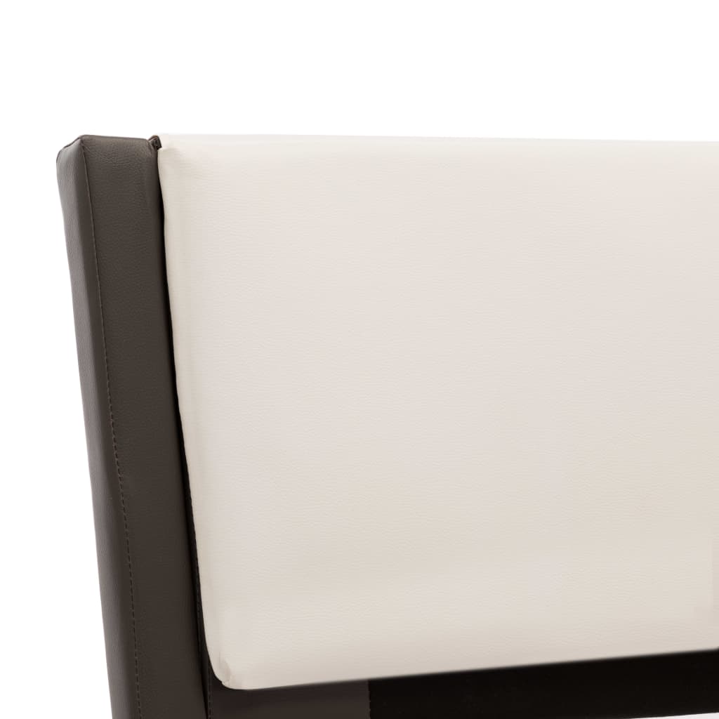 Cadre de lit avec LED sans matelas Gris et blanc 120 x 190 cm - XIOS