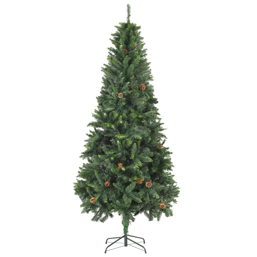 Sapin de Noël artificiel avec pommes de pin Vert 210 cm - XIOS