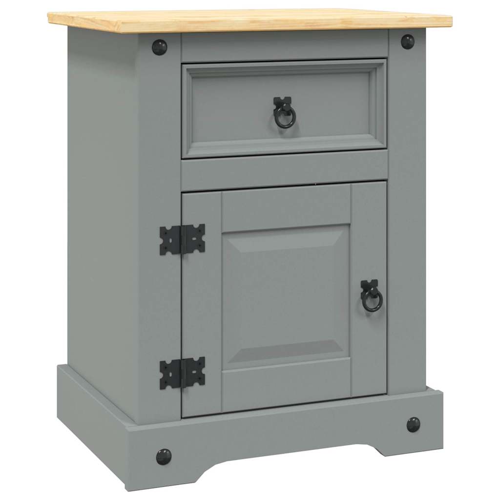 Table de chevet Gamme Corona pin mexicain Gris 53x39x67 cm - XIOS