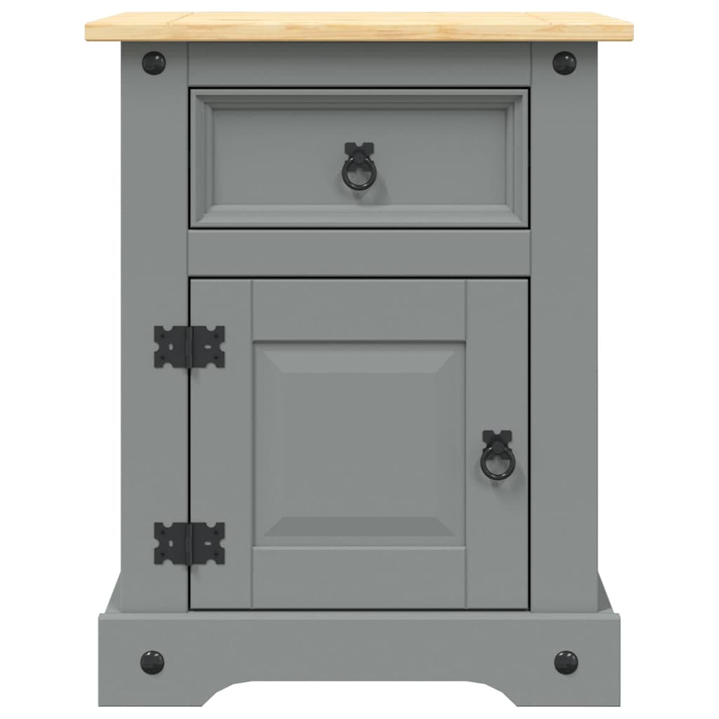 Table de chevet Gamme Corona pin mexicain Gris 53x39x67 cm - XIOS