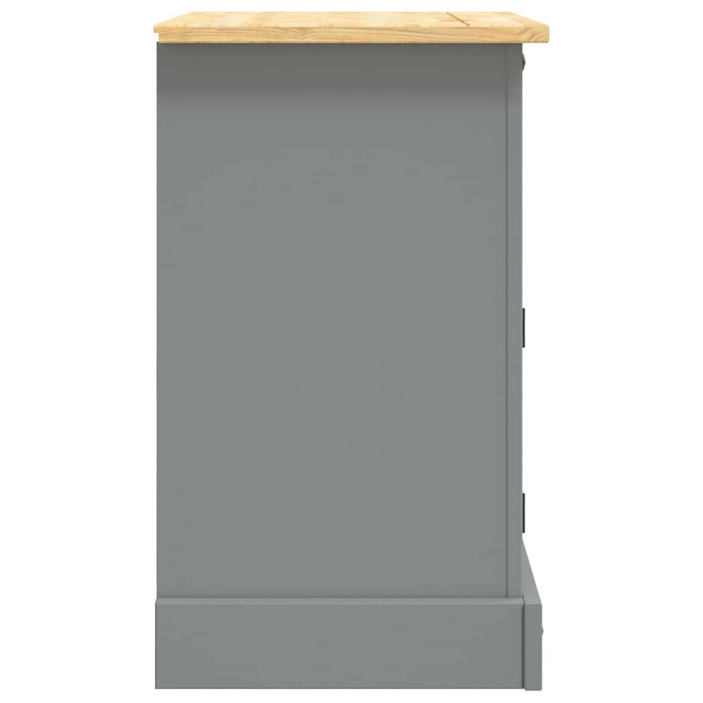 Table de chevet Gamme Corona pin mexicain Gris 53x39x67 cm - XIOS