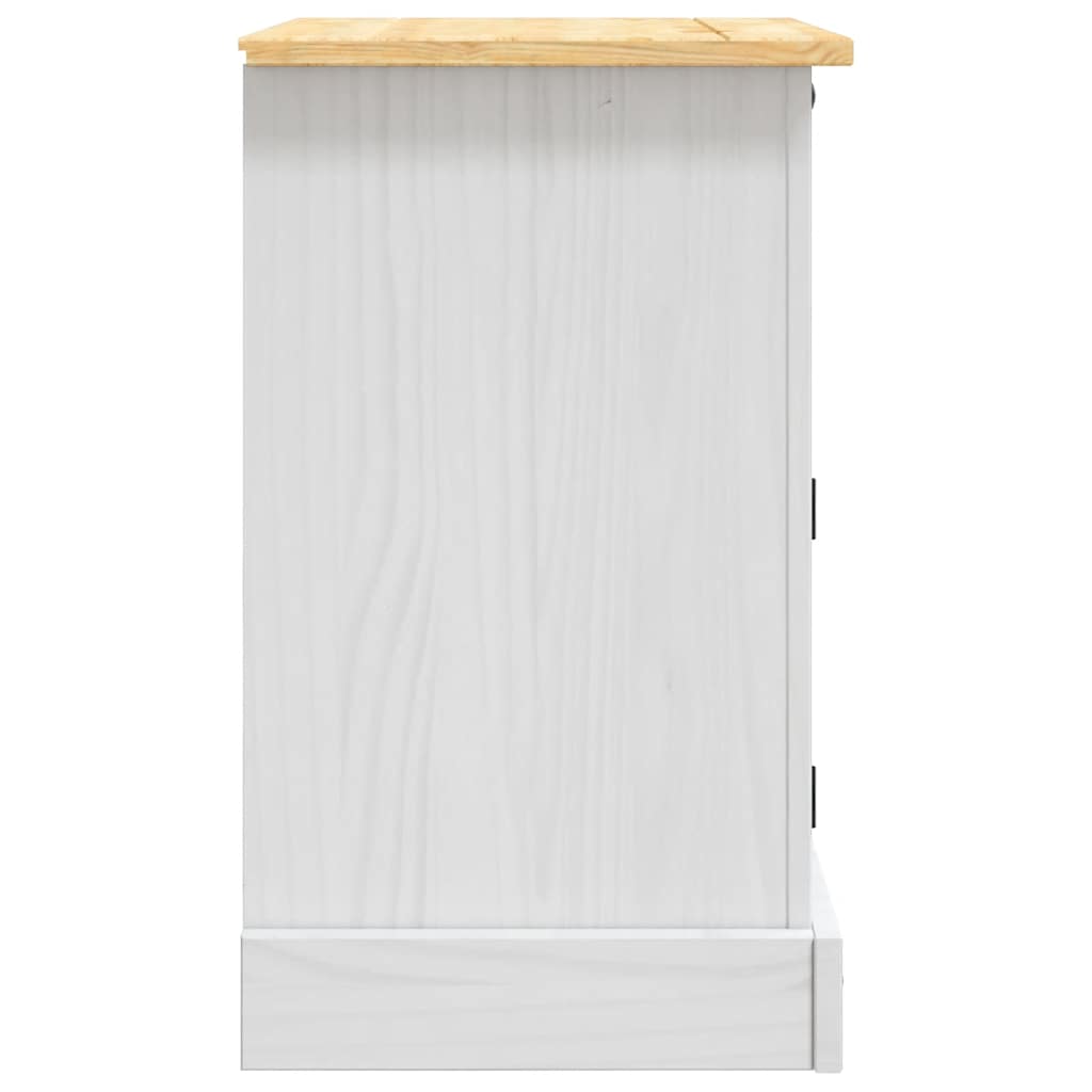 Table de chevet Gamme Corona pin mexicain Blanc 53x39x67 cm - XIOS