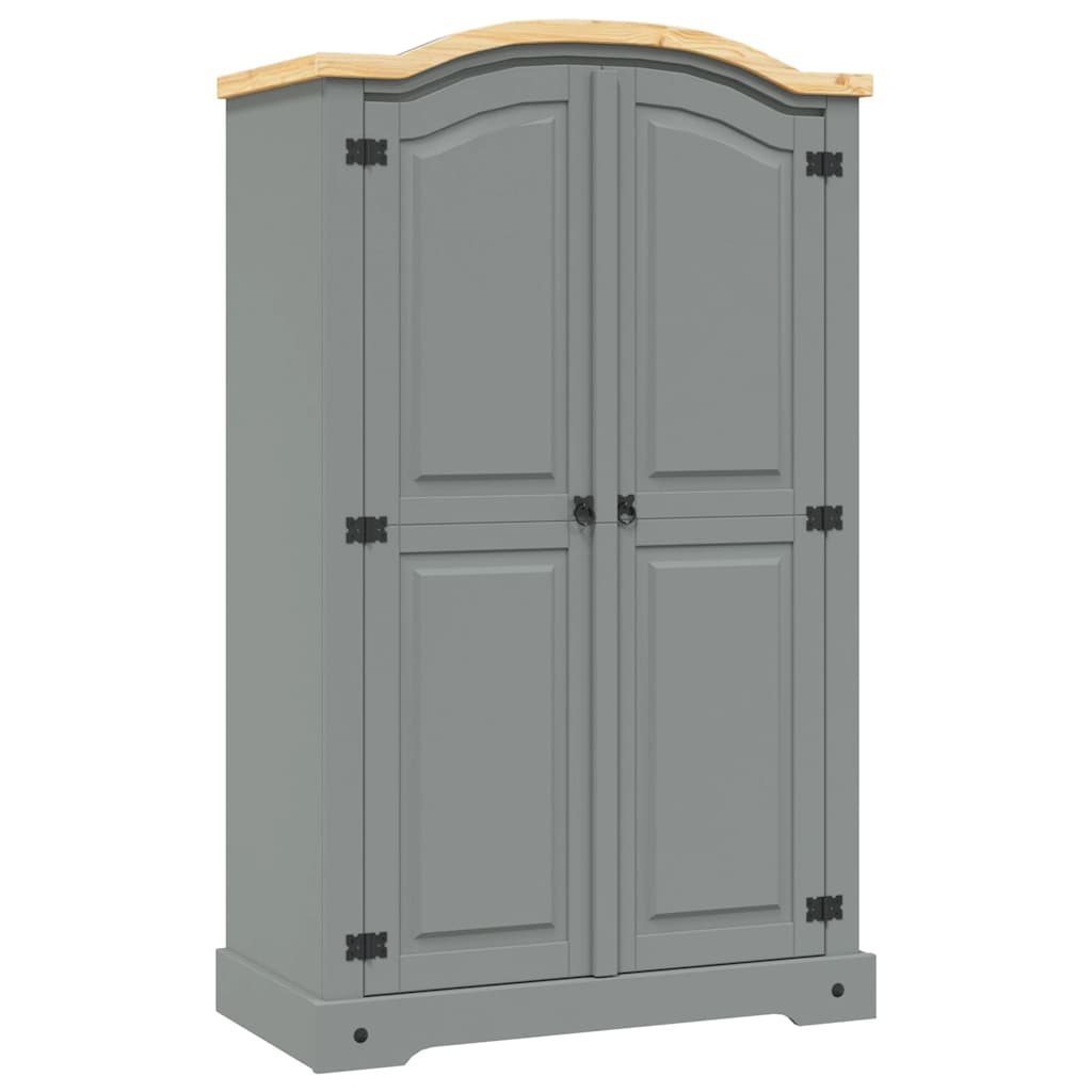 Garde-robe avec 2 portes Gamme Corona pin mexicain Gris - XIOS