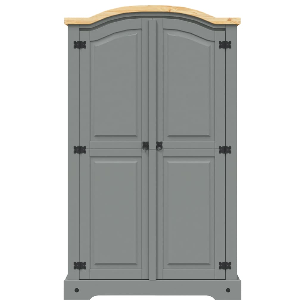 Garde-robe avec 2 portes Gamme Corona pin mexicain Gris - XIOS