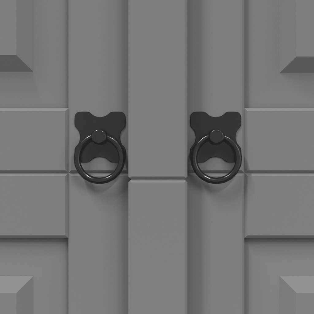 Garde-robe avec 2 portes Gamme Corona pin mexicain Gris - XIOS