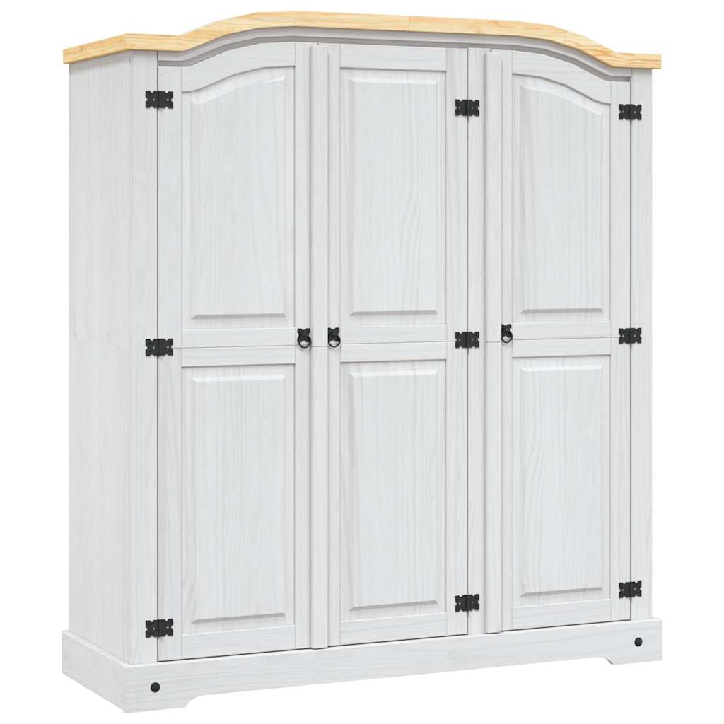 Garde-robe avec 3 portes Gamme Corona pin mexicain Blanc - XIOS