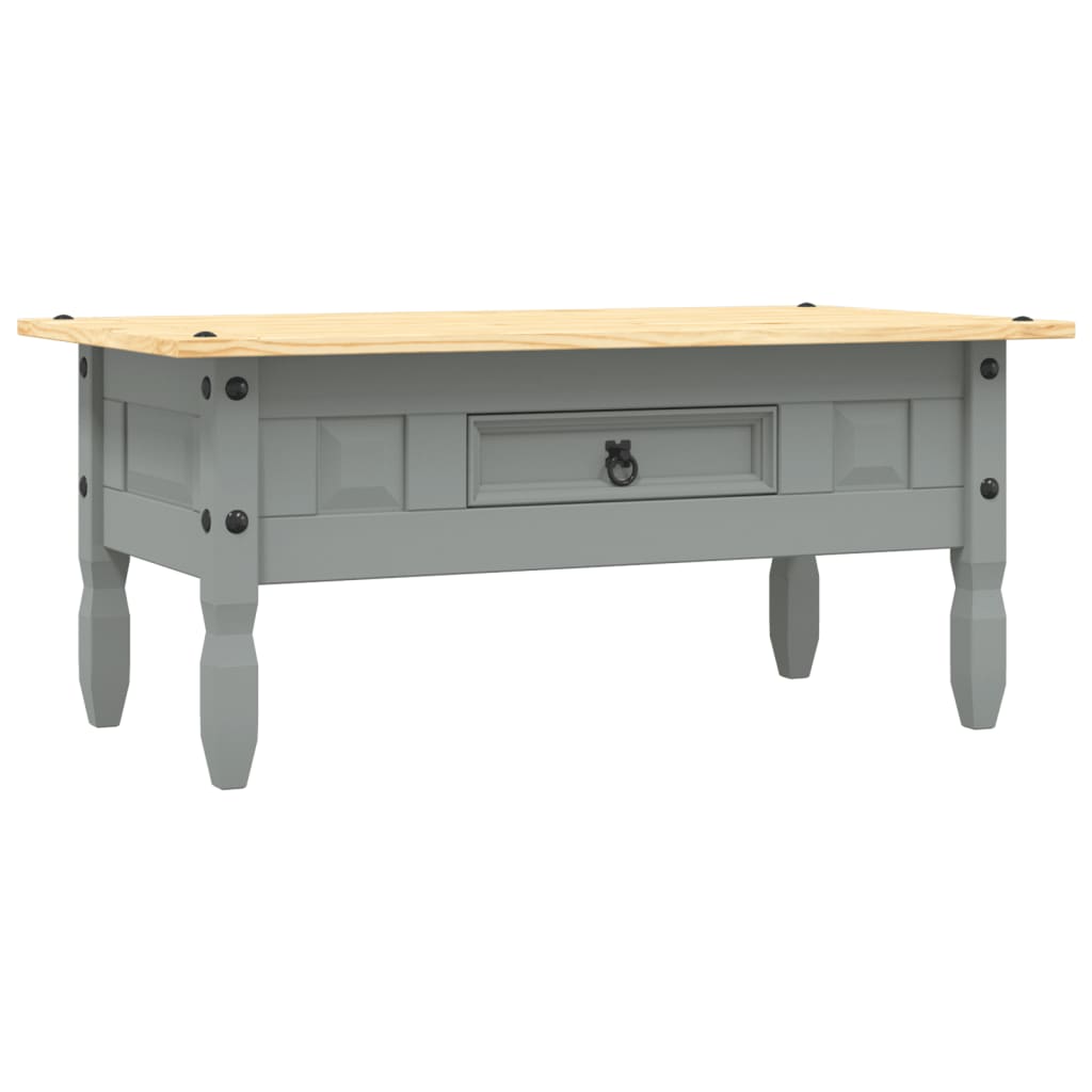 Table basse Pin mexicain Gamme Corona Gris 100x55x44 cm - XIOS